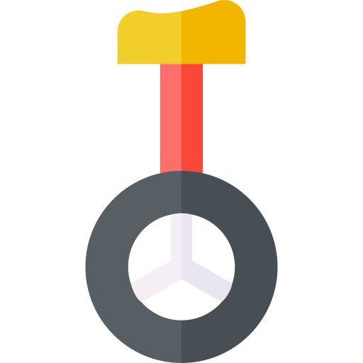 Unicycle Basic Straight Flat icon