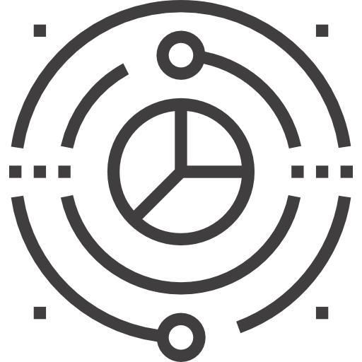 cirkeldiagram Maxim Flat Lineal icoon