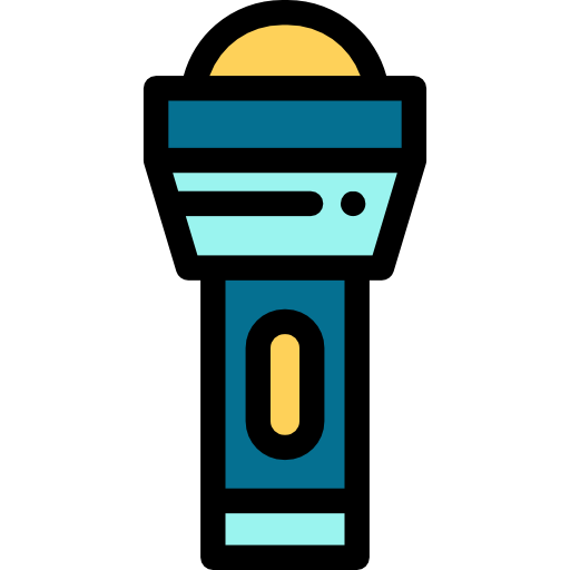Flashlight Detailed Rounded Lineal color icon