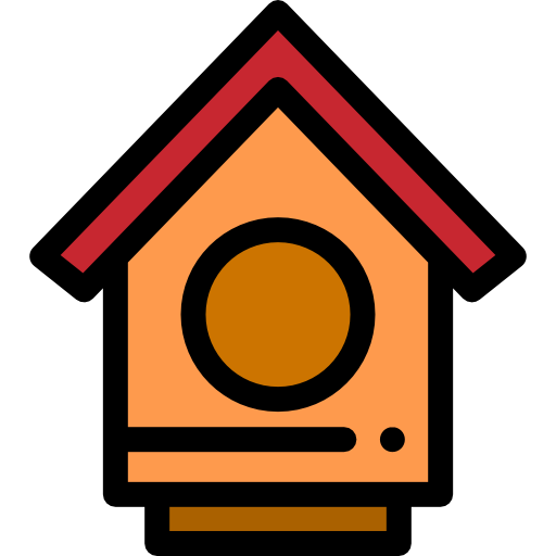 Bird house Detailed Rounded Lineal color icon