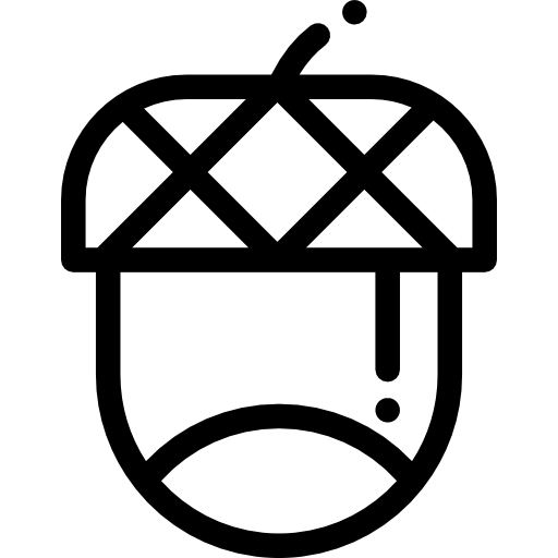 Żołądź Detailed Rounded Lineal ikona