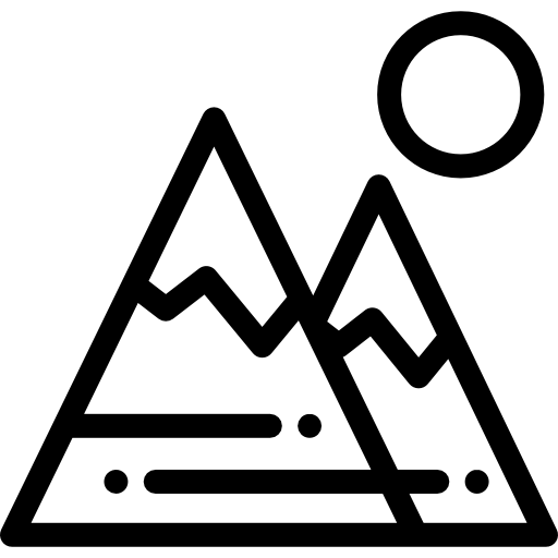 góry Detailed Rounded Lineal ikona