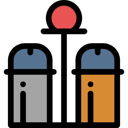 Salt and pepper Detailed Rounded Lineal color icon