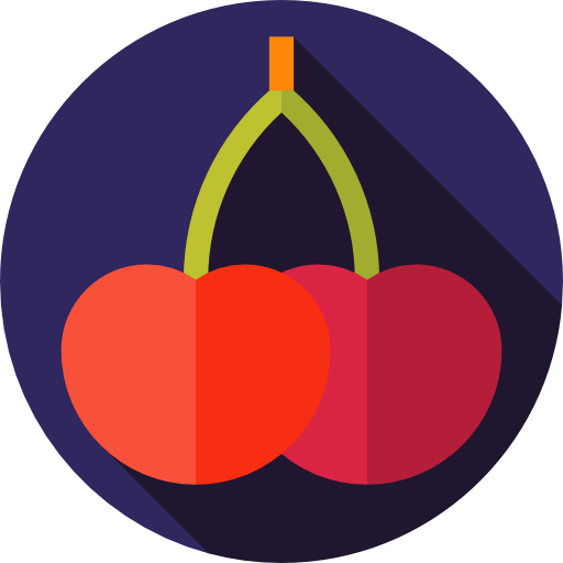 Cherries Flat Circular Flat icon