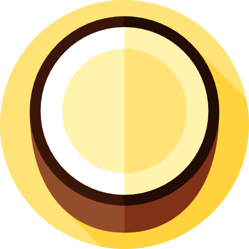 Coconut Flat Circular Flat icon