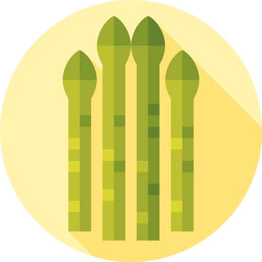asparago Flat Circular Flat icona