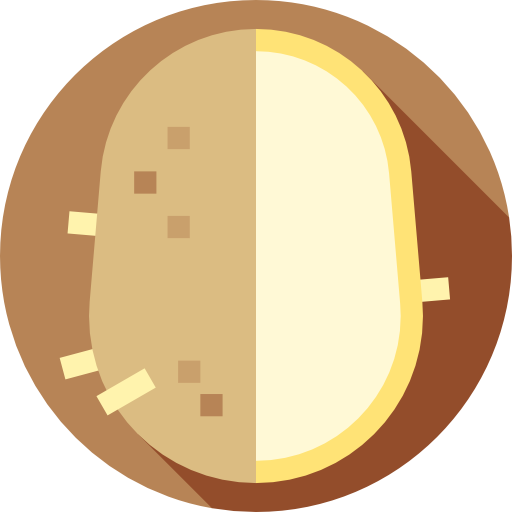 Potato Flat Circular Flat icon
