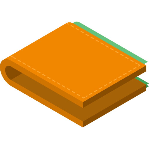 portfel Isometric Flat ikona