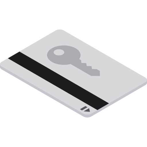 Ключ от отеля Isometric Flat иконка