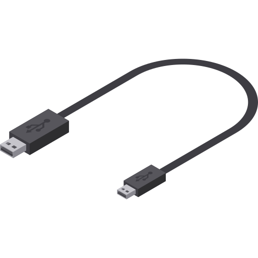usb-кабель Isometric Flat иконка