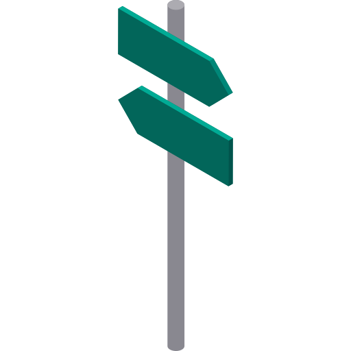 segnale stradale Isometric Flat icona
