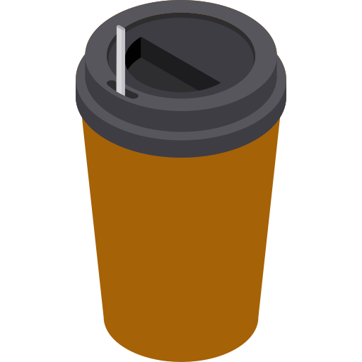 커피 Isometric Flat icon
