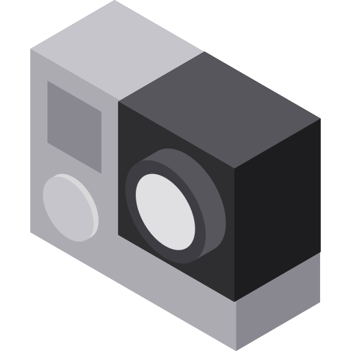 caméra d'action Isometric Flat Icône