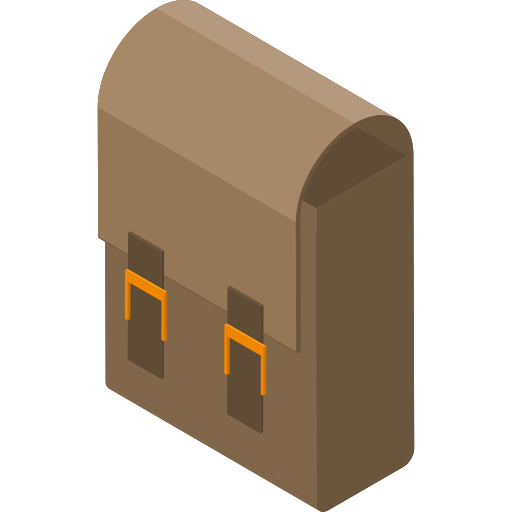 Backpack Isometric Flat icon