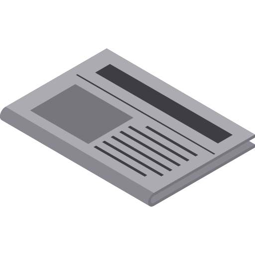 신문 Isometric Flat icon