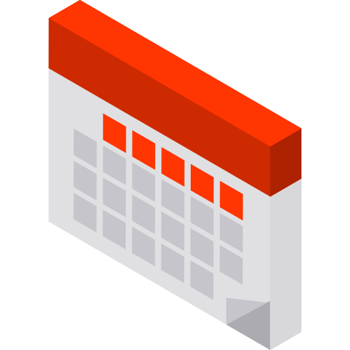 kalendarz Isometric Flat ikona