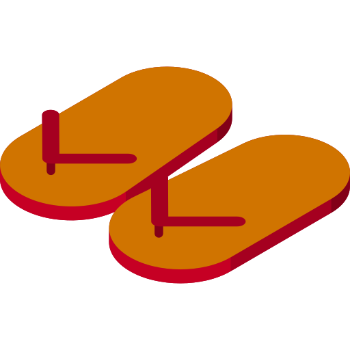 slippers Isometric Flat icoon