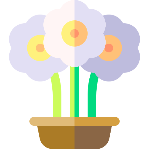fleur Basic Rounded Flat Icône