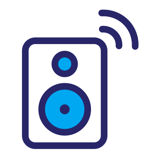 Audio box Generic Blue icon