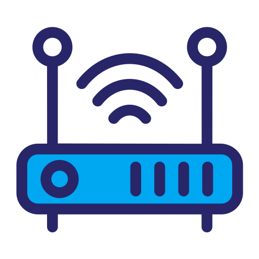 wi-fiルーター Generic Blue icon