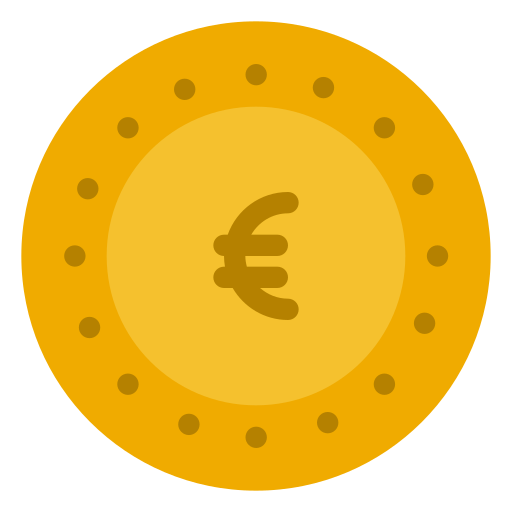 moneda euro Generic Flat icono