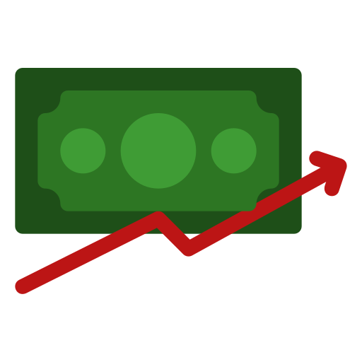 wzrost pieniędzy Generic Flat ikona
