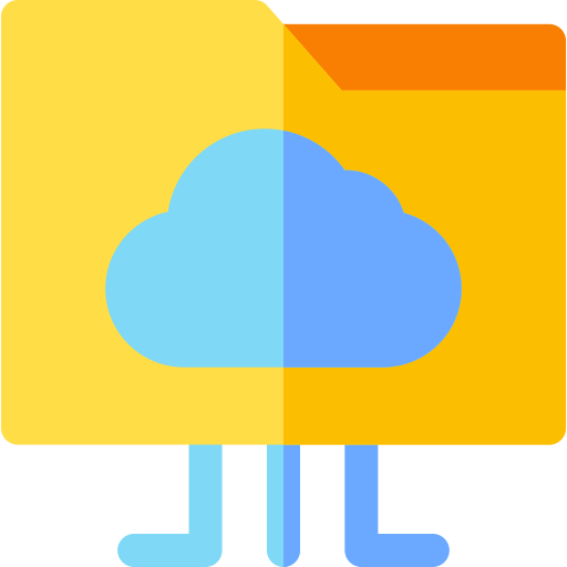 Cloud folder Basic Rounded Flat icon