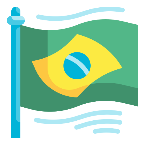 bandeira do brasil Wanicon Flat Ícone