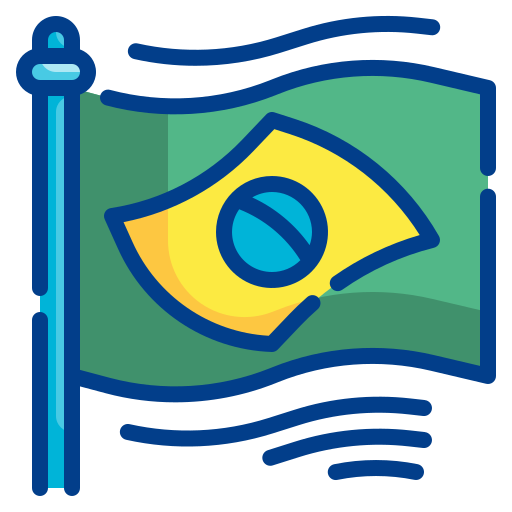 flaga brazylii Wanicon Lineal Color ikona