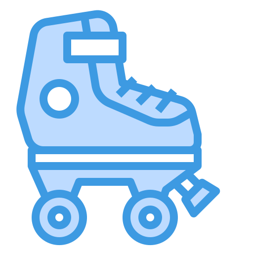Roller skate itim2101 Blue icon