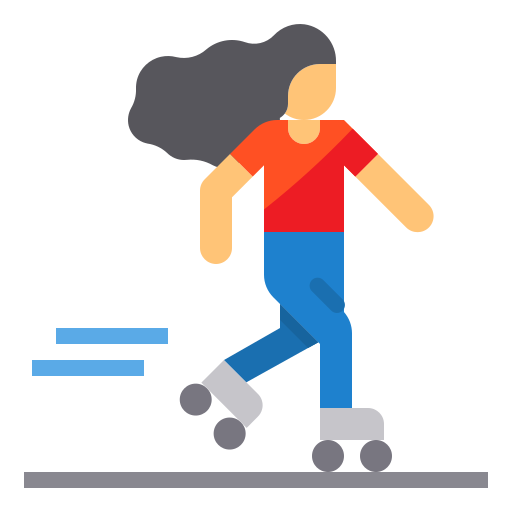 Roller skater itim2101 Flat icon