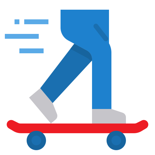 andare con lo skateboard itim2101 Flat icona