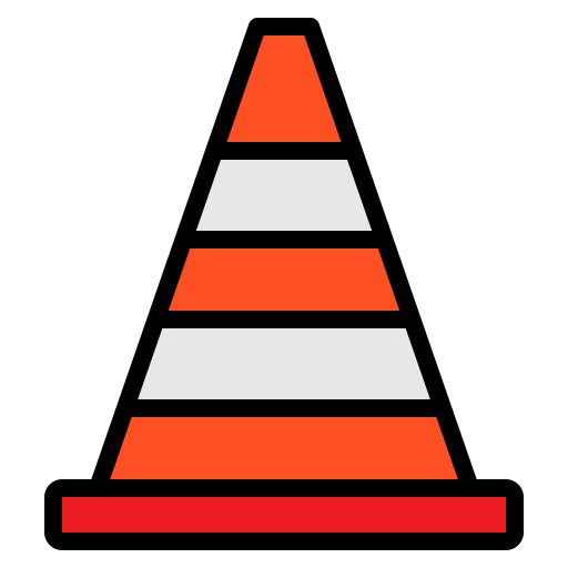 Traffic cone itim2101 Lineal Color icon