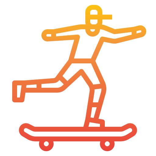 Skateboarding itim2101 Gradient icon