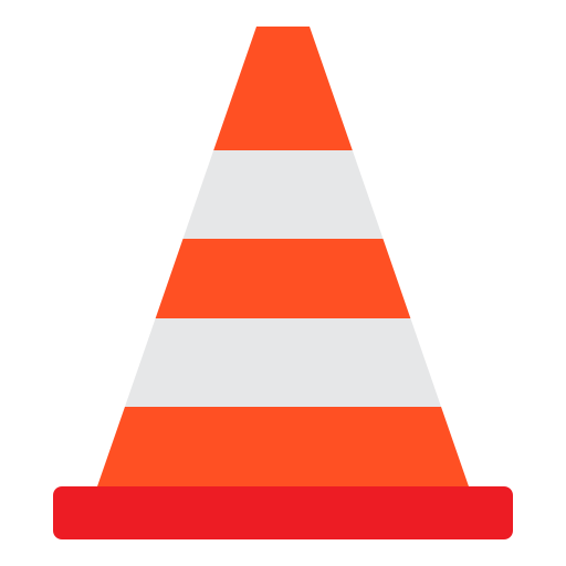 Traffic cone itim2101 Flat icon