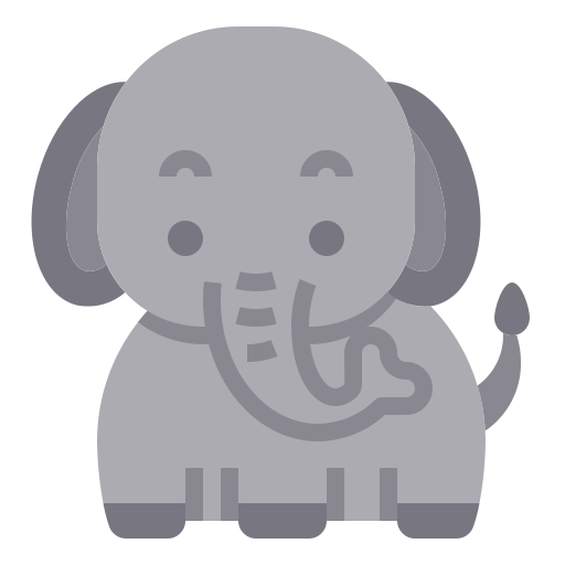 słoń itim2101 Flat ikona