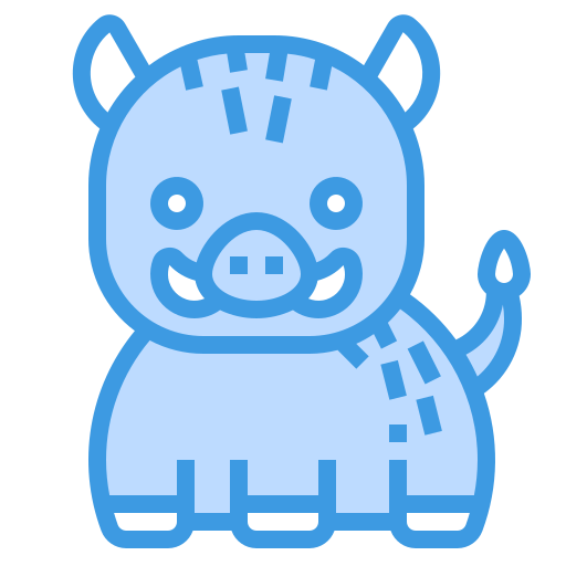 Wild boar itim2101 Blue icon