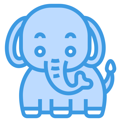 elefante itim2101 Blue Ícone