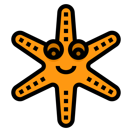 estrella de mar itim2101 Lineal Color icono