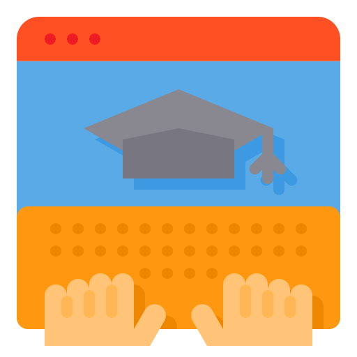 Online learning itim2101 Flat icon