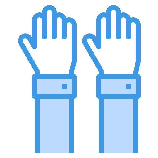 steek je hand op itim2101 Blue icoon