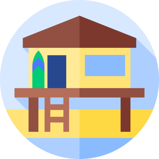 海の家 Flat Circular Flat icon