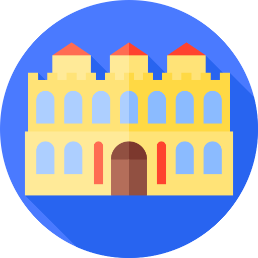 Palace Flat Circular Flat icon