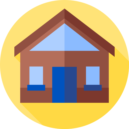 bungalow Flat Circular Flat icon