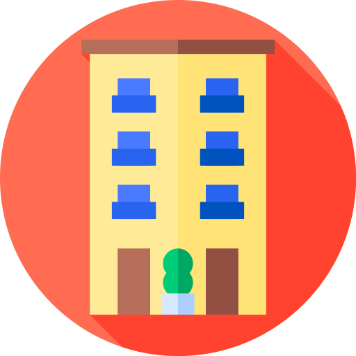 Apartment Flat Circular Flat icon