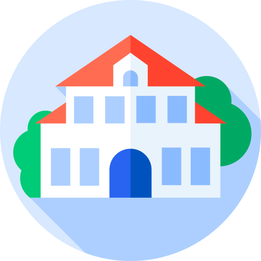 Mansion Flat Circular Flat icon