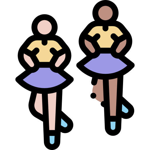 ballet Detailed Rounded Lineal color icono