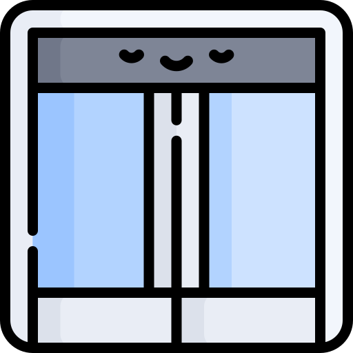 Automatic doors Kawaii Lineal color icon