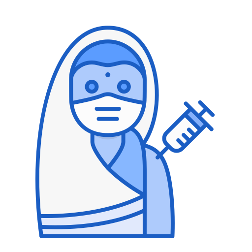 Indian woman Generic Blue icon