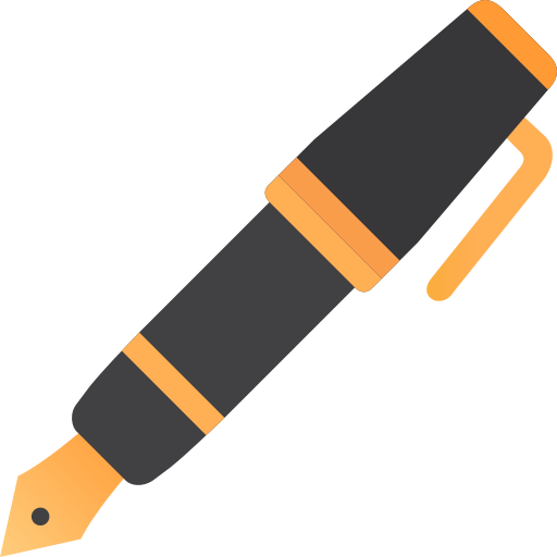 pluma de tinta Amethys Design Flat icono